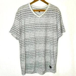 Silver Jeans Co. Men's T-shirt Large Soft White and Blue Comfortable Tee Casual